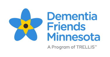 Dementia Friends Minnesota logo A Program of Trellis